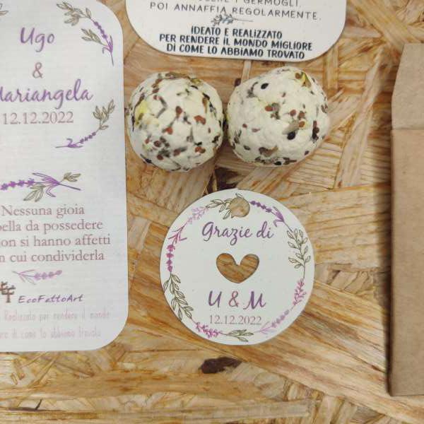 bomboniere bombe di semi ECOFATTOART